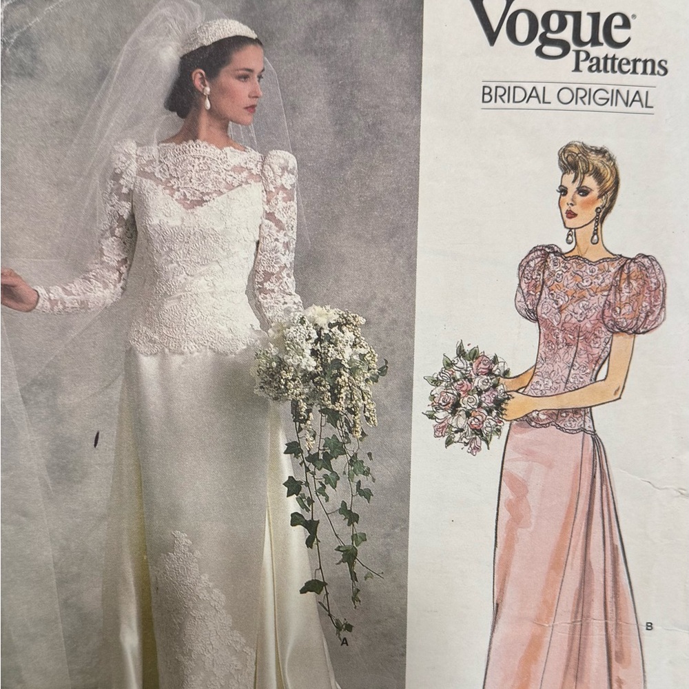 Vogue Bridal Original Pattern #1829 from 1987.